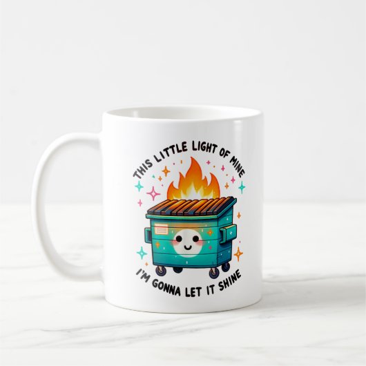 Grappige vuilcontainerbrand This Little Light Of M Koffiemok (Links)