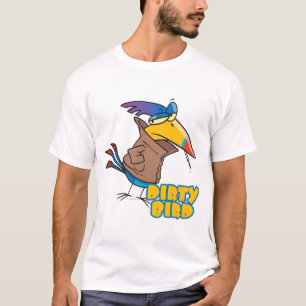 grappige vuile vogel stoute toekan cartoon t-shirt