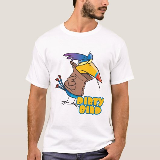 grappige vuile vogel stoute toekan cartoon t-shirt (Voorkant)