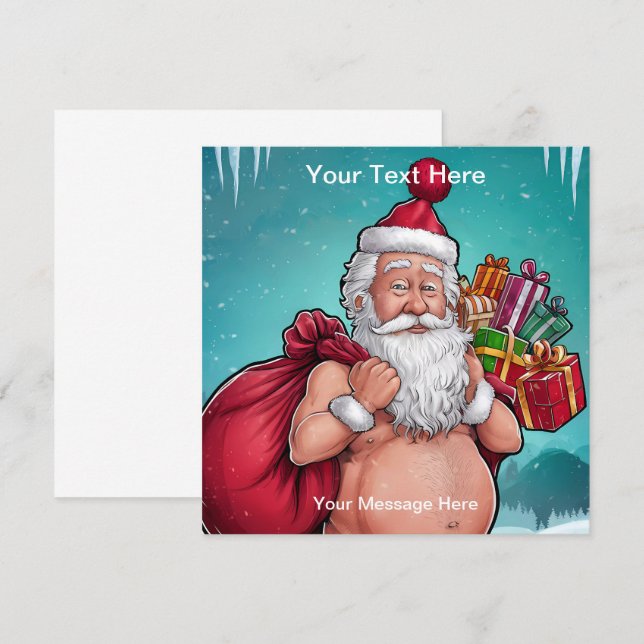 Grappige Vuilnis-Kerstman Kerstcollectie (Voorkant / Achterkant)