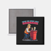 Grappige vuilnis voor Trump Mega en MGGA 2024 Magneet (Voorkant / Achterkant)