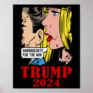 Grappige vuilnisbak Trump Garbagegate voor de over Poster