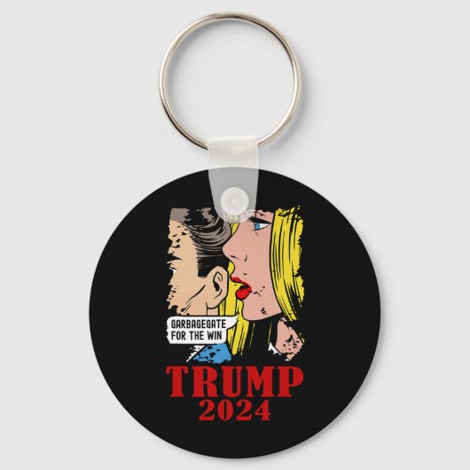 Grappige vuilnisbak Trump Garbagegate voor de over Sleutelhanger (Voorkant)