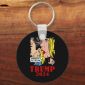 Grappige vuilnisbak Trump Garbagegate voor de over Sleutelhanger (Voorkant)
