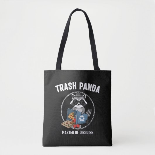 Grappige vuilnisbeer meester van vermomming wasbee tote bag (Voorkant)