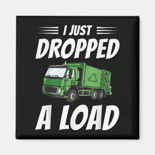 Grappige vuilniswagen chauffeur kostuum sarcastisc magneet