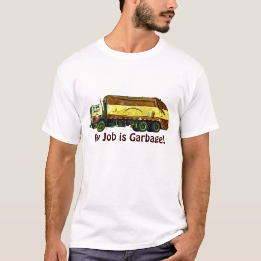 Grappige vuilniswagen chauffeurs, mijn taak is vui t-shirt (Voorkant)