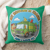 Grappige Vuilniswagen-Humor Decoratie Kussen (Deken)