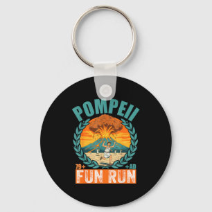 Grappige vulkaan Pompeii Fun Run Geografie Vulkano Sleutelhanger