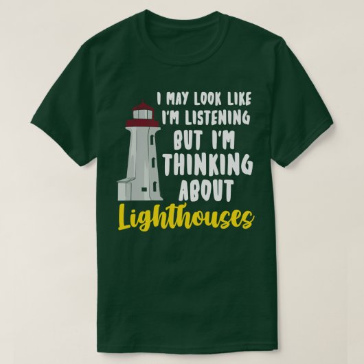 Grappige vuurtoren illustratie t-shirt (Design voorkant)