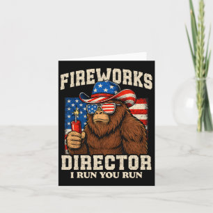 Grappige vuurwerk directeur Bigfoot 4 juli USA F Kaart
