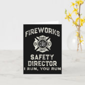 Grappige vuurwerkveiligheidsdirecteur Boom Squad b Kaart (Gele Bloem)