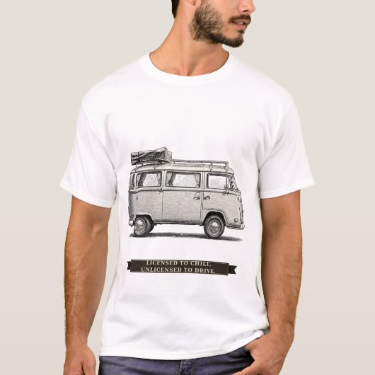 Grappige VW Bus T-shirt (Voorkant)
