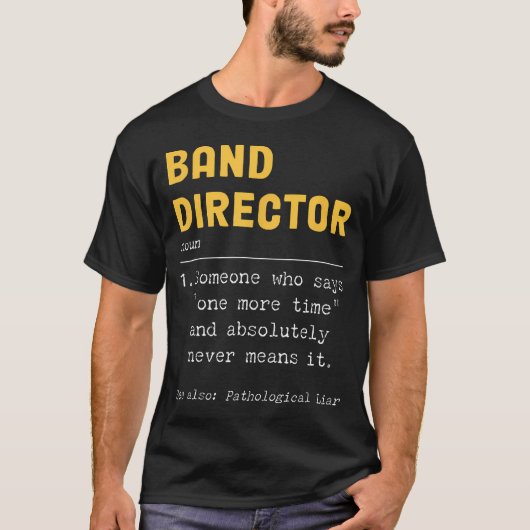 Grappige waardering voor drumfanfare-dirigent t-shirt (Voorkant)