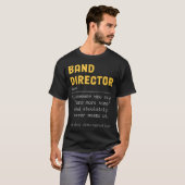 Grappige waardering voor drumfanfare-dirigent t-shirt (Voorkant volledig)
