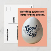 Grappige waardering voor een goed ei – Dankbriefje Briefkaart (Voorkant / Achterkant)