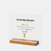 Grappige waardering voor marketingmanager acryl bord (Hoek)