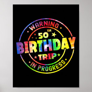 Grappige Waarschuwing 50 Jaar Oud 50e Verjaardag R Poster