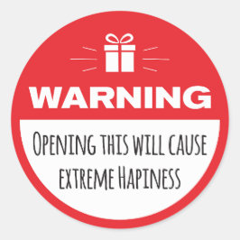 Grappige waarschuwing: Extreem geluk Ronde Sticker