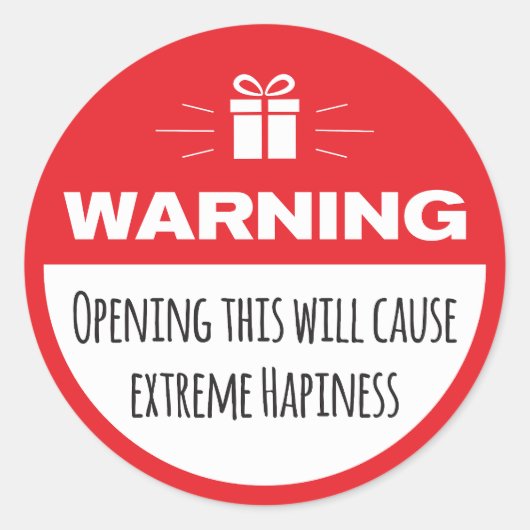 Grappige waarschuwing: Extreem geluk Ronde Sticker (Voorkant)