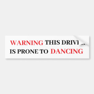 Grappige waarschuwing sticker voor auto bumper