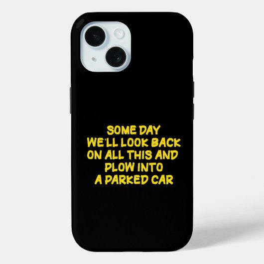 Grappige Waarschuwing Tijdens Nostalgisch Rijden Q Case-Mate iPhone Case (Achterkant)