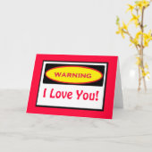 Grappige waarschuwing verzamelen kaart (Gele Bloem)