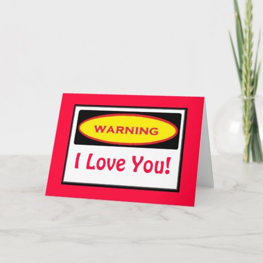 Grappige waarschuwing verzamelen kaart (Voorkant)