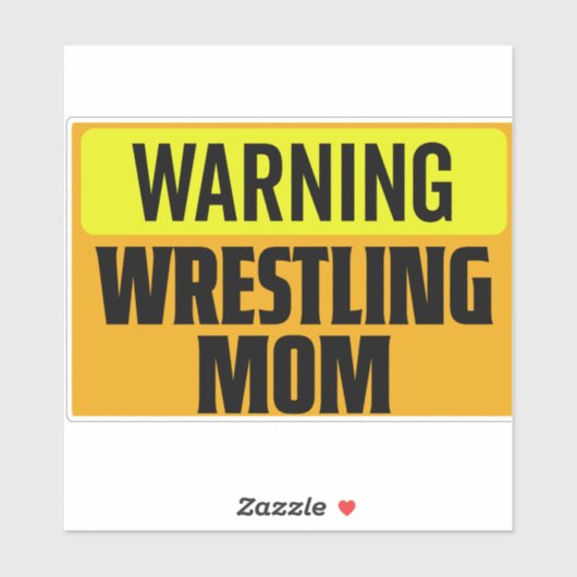 Grappige Waarschuwing Worstelen Moeder Sportbord G Sticker (Vel)