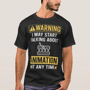 Grappige waarschuwingsanimatie t-shirt