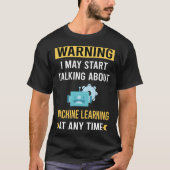 Grappige waarschuwingsmachine leren t-shirt (Voorkant)