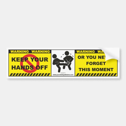 Grappige Waarschuwingssticker A1 Bumpersticker (Voorkant)