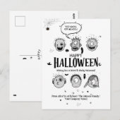Grappige Wacky Monster Kids Halloween Postkaart On (Voorkant / Achterkant)