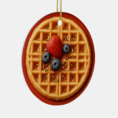 Grappige Wafelhoorn – Gepersonaliseerd Cadeau-idee Keramisch Ornament (Rechts)