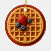 Grappige Wafelhoorn – Gepersonaliseerd Cadeau-idee Keramisch Ornament (Voorkant)
