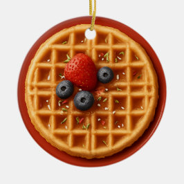 Grappige Wafelhoorn – Gepersonaliseerd Cadeau-idee Keramisch Ornament