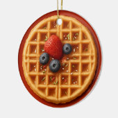Grappige Wafelhoorn – Gepersonaliseerd Cadeau-idee Keramisch Ornament (Links)