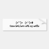 Grappige Waffel bumpersticker (Voorkant)
