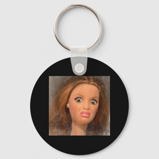 Grappige walgelijke pop gezicht meme _1 sleutelhanger (Voorkant)