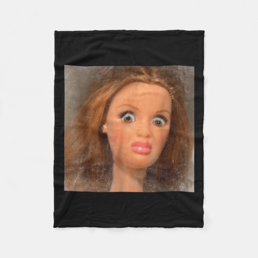 Grappige walgelijke pop gezicht meme fleece deken (Voorkant)