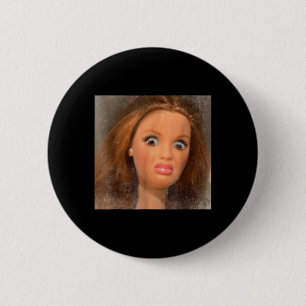 Grappige walgelijke pop gezicht meme ronde button 5,7 cm