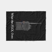Grappige Walkie Talkie Wtf Over Radio Operator Cit Fleece Deken (Voorkant (Horizontaal))