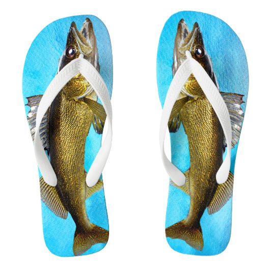 Grappige Walleye Pike voor de Fisher Teenslippers (Voetbed)