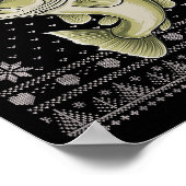 Grappige Walleye Vis Lelijke Kersttrui Santa Xm Poster (Hoek)