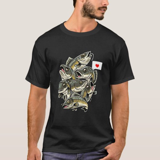 Grappige Walleye Vissen T-shirt (Voorkant)