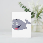 Grappige Walvis Briefkaart (Staand voorkant)