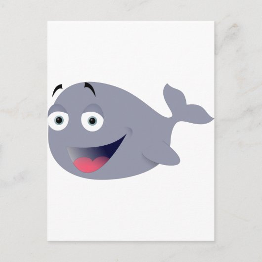 Grappige Walvis Briefkaart (Voorkant)
