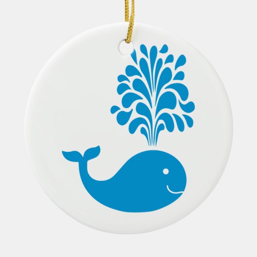 Grappige walvis keramisch ornament (Voorkant)