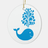Grappige walvis keramisch ornament (Links)