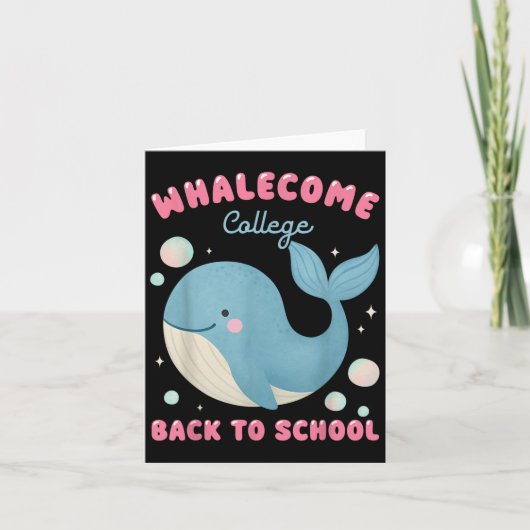 Grappige walvis komt terug naar school College Oce Kaart (Voorkant)